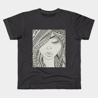 Zentangle Girl Kids T-Shirt